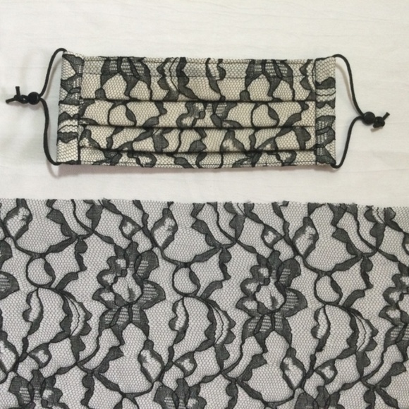 Four Black Lace Masks Beautiful Set of Four (4) Adult-size - Picture 3 of 8